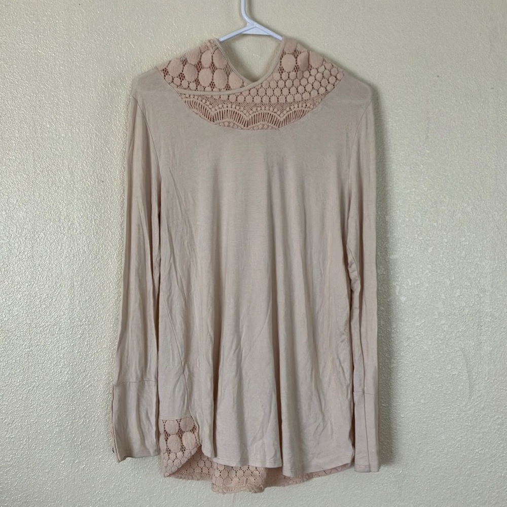 Pinkblush Maternity Cream Hooded Top, L
